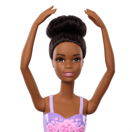Barbie Ballerina Doll, Brunette Fashion Doll Wearing Purple Removable Tutu