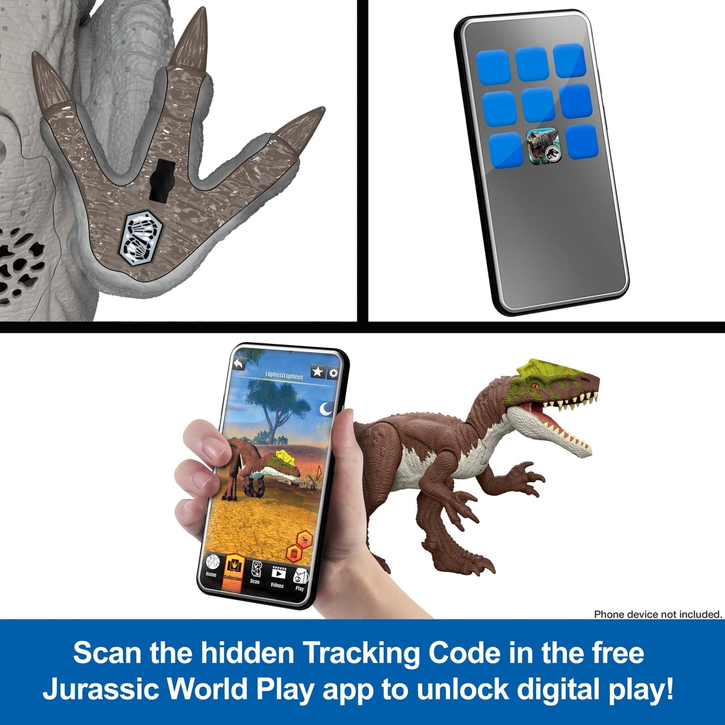 Jurassic World Rebirth Frenzy Pack Beipiaosaurus Dinosaur Figure, Authentic Toy, Digital Play