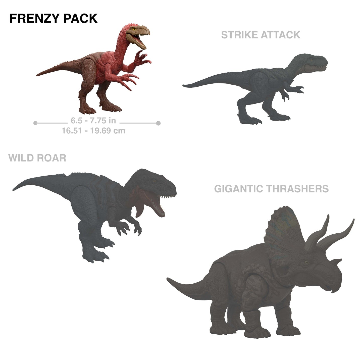 Jurassic World Rebirth Frenzy Pack Torvoneustes Dinosaur Figure, Authentic Toy, Digital Play